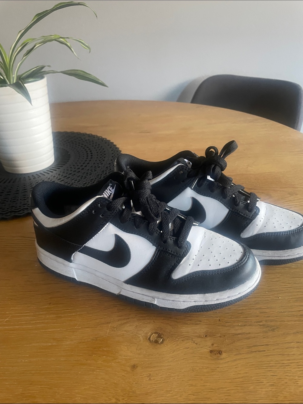 Nike Black and White Low-Top Skate Sneakers